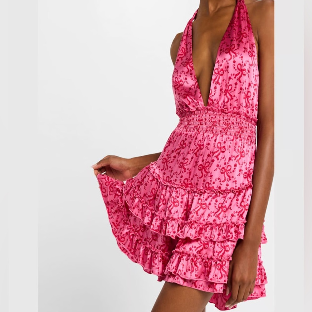 LoveShackFancy Quintelle Dress in Raspberry Burst